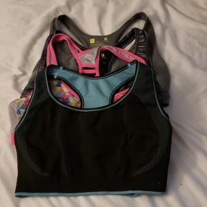 Group of 4 sports bras